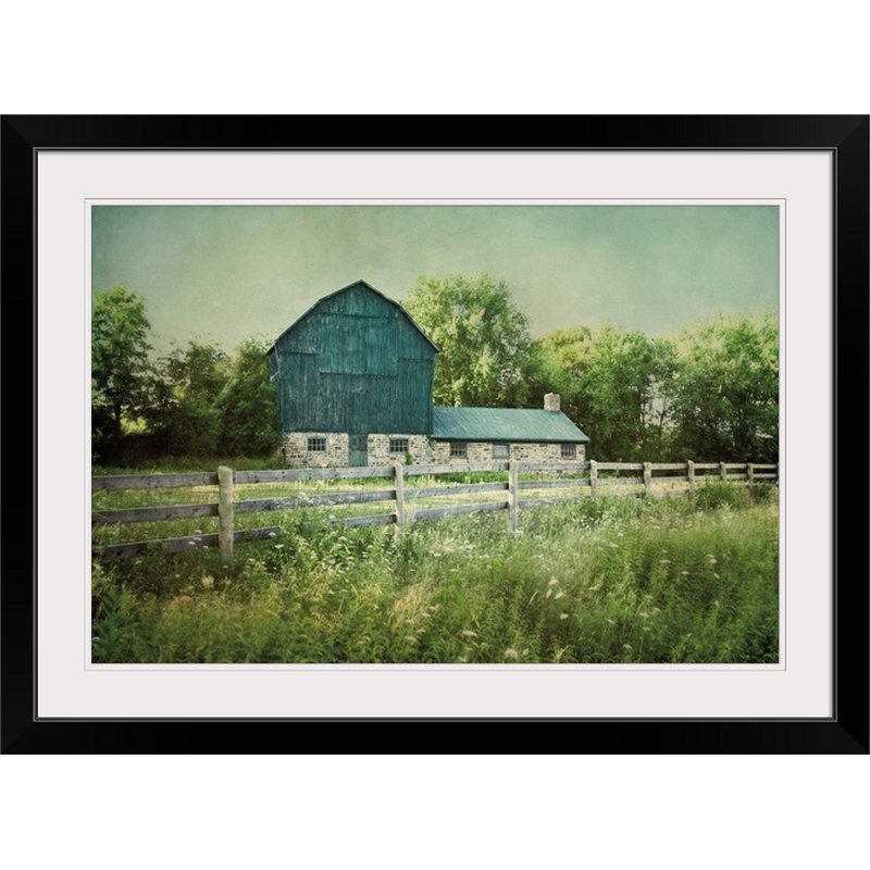 Impression photographique « Blissful Country III », H 28 po x l 38 po x P 1 po, Cadre noir
