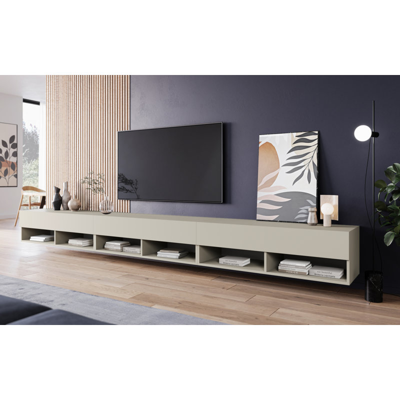 Bonni Unfinished TV Stand for TVs up to 88", Beige