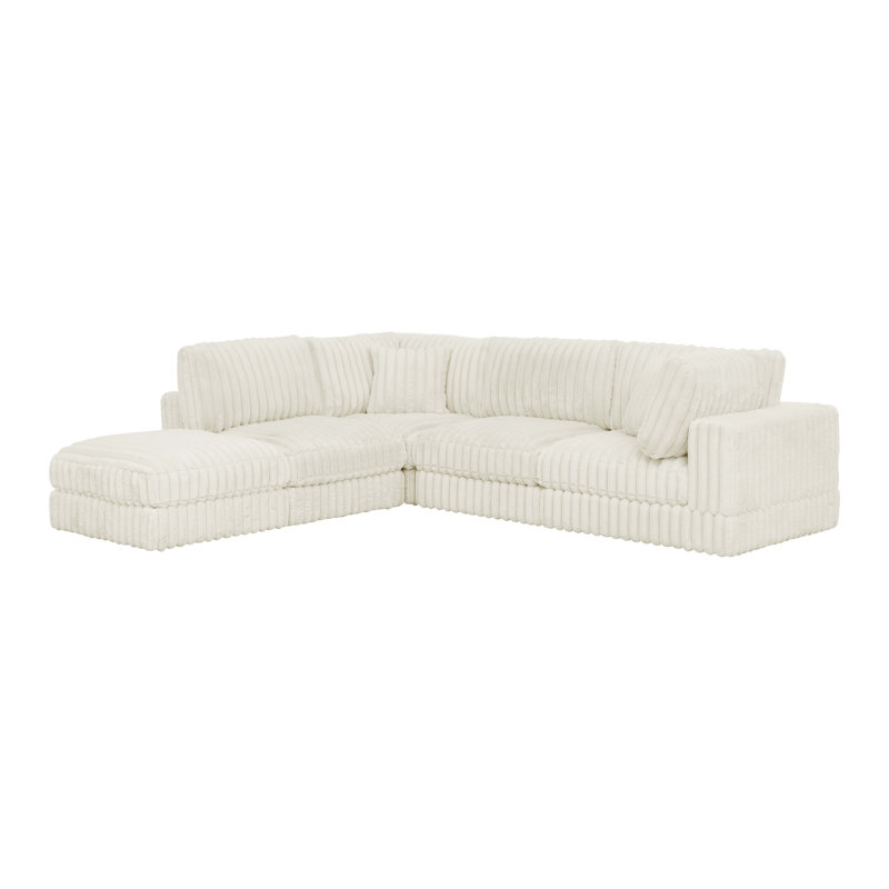 Cloud Haven Modular Sectional, Cream Corduroy