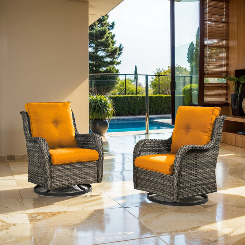 Fauteuil d'appoint avec coussins Schutt, Orange, Gris