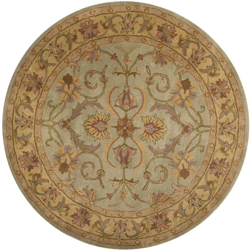 Tapis oriental en laine touffeté à la main Taylor, Rond 6 pi