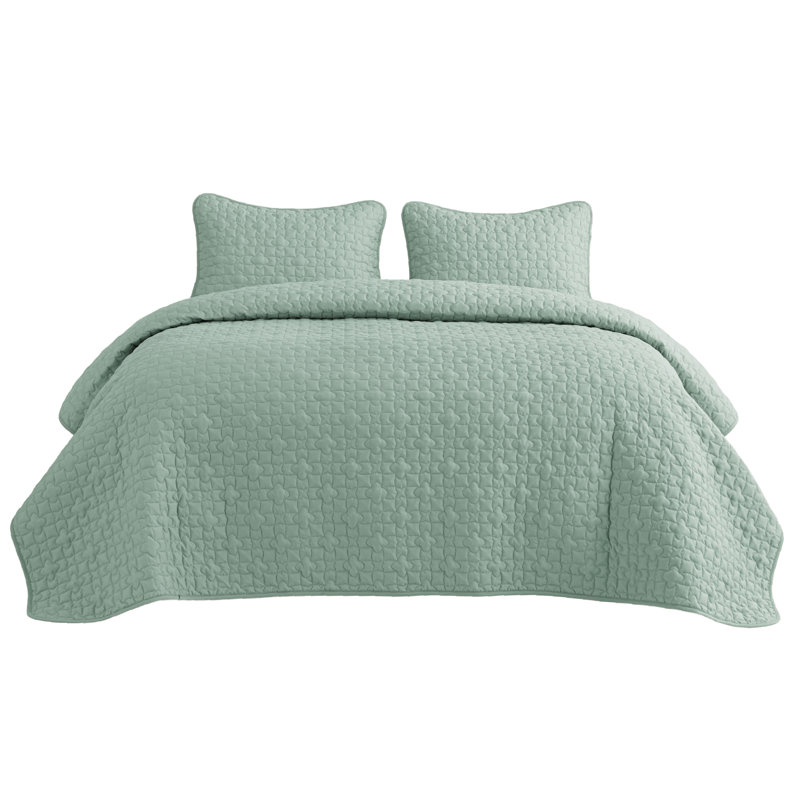 Bedsure Quilts - Lightweight Bedspreads with Lucky Star Quilting, Soft Quilt Bedding Set, Iceberg Green