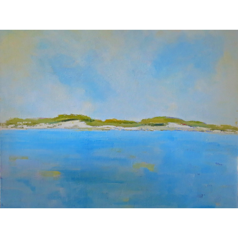 «A Summer's Day» par Phyllis Adams - peinture encadrée, H 31,25 po x l 25,25 po