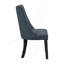Ensemble de 2 chaises d'appoint rembourrées en tissu texturé bleu