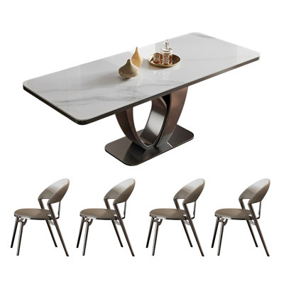 Ensemble de table et de chaises rectangulaires Home Rock
