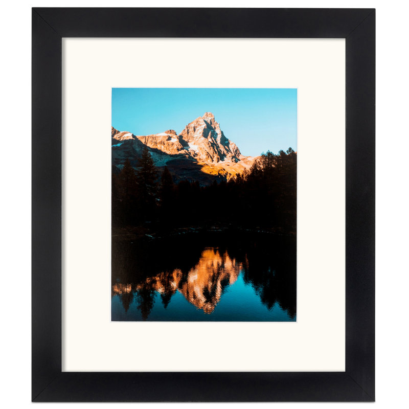 Matte Picture Frame with Mat, White