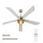 Ventilateur de plafond moderne de 52 po avec lumière et télécommande-990425066-990425058