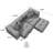 Kay 3-Piece Upholstered Boneless Modern Linen Fabric Modular Loveseat Sofa With Ottoman