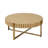 Modern Handcraft Drum Coffee Table With Sturdy Pedestal , Versatile For Any Room.-1302844779-1283745392