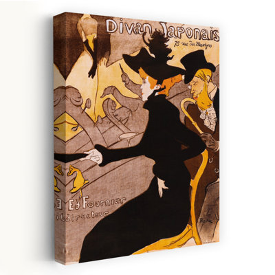 Le Divan Japonais Classic Retro Vintage Architecture Wall Art Print by Henri de Toulouse-Lautrec - 1 Piece Wrapped Canvas Wall Art