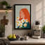 Woman with Spring Daffodils Botanical - Wrapped Canvas-628102850-628102855