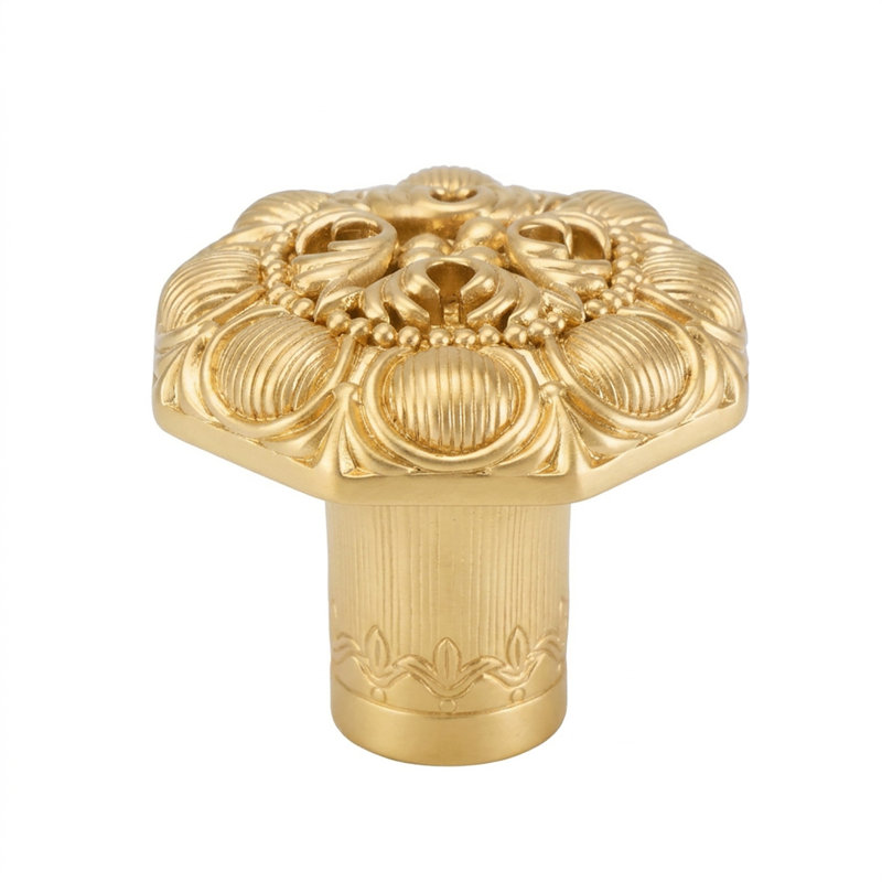 KNOB ANTIQUE NICKEL FINISH, Satin Gold