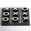 Ensemble de jeu noir Tic Tac Toe noir avec incrustation argent