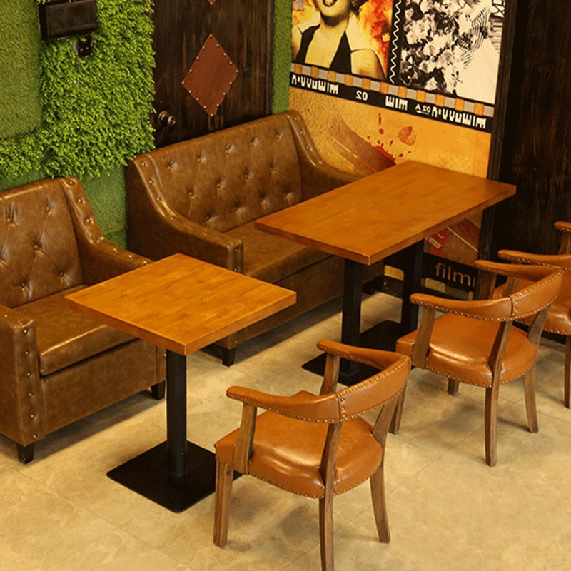 Banc de café de style européen, Brun