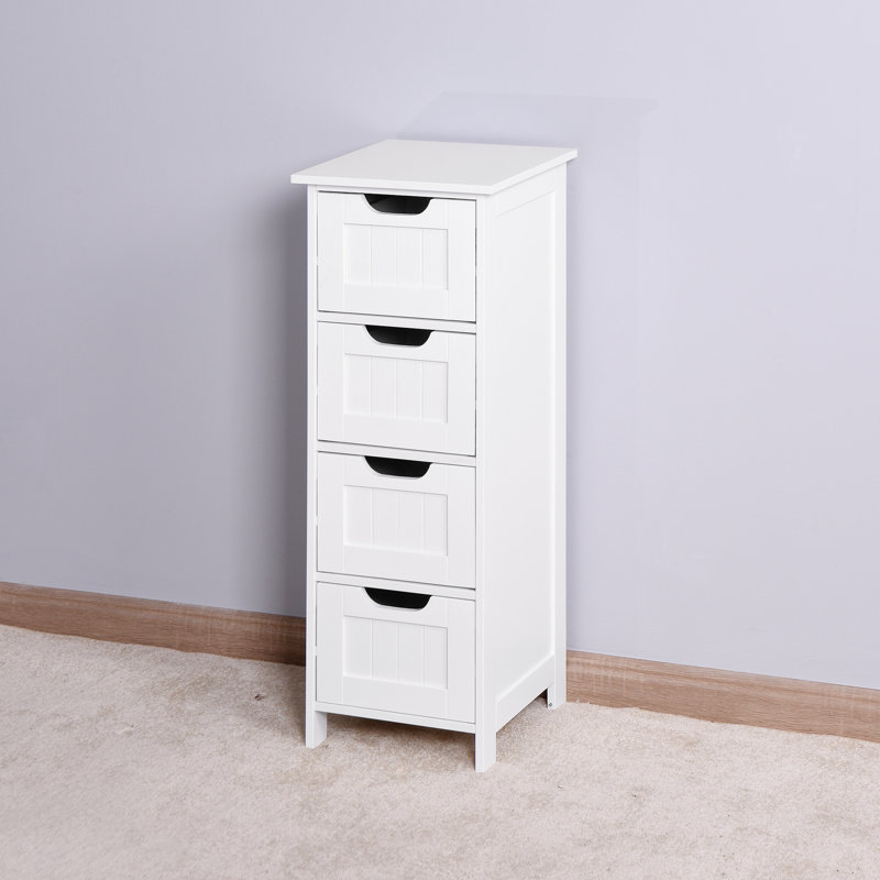 Armoire blanche autoportante avec des structures de tiroir pour une durabilité à long terme
