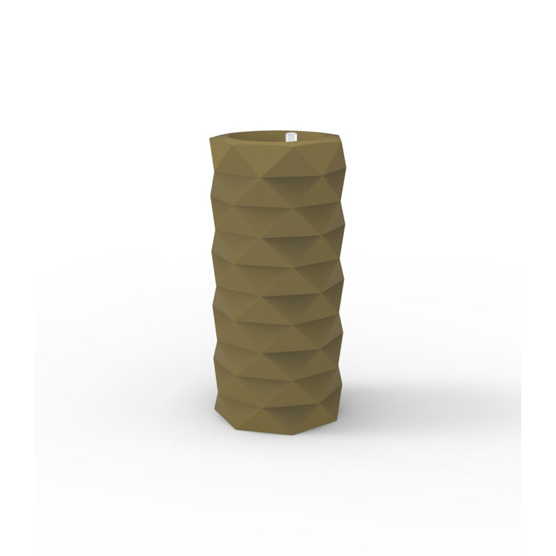 Marquis Resin Pot Planter, 20.75" H x 9.75" W x 9.75" D, Taupe