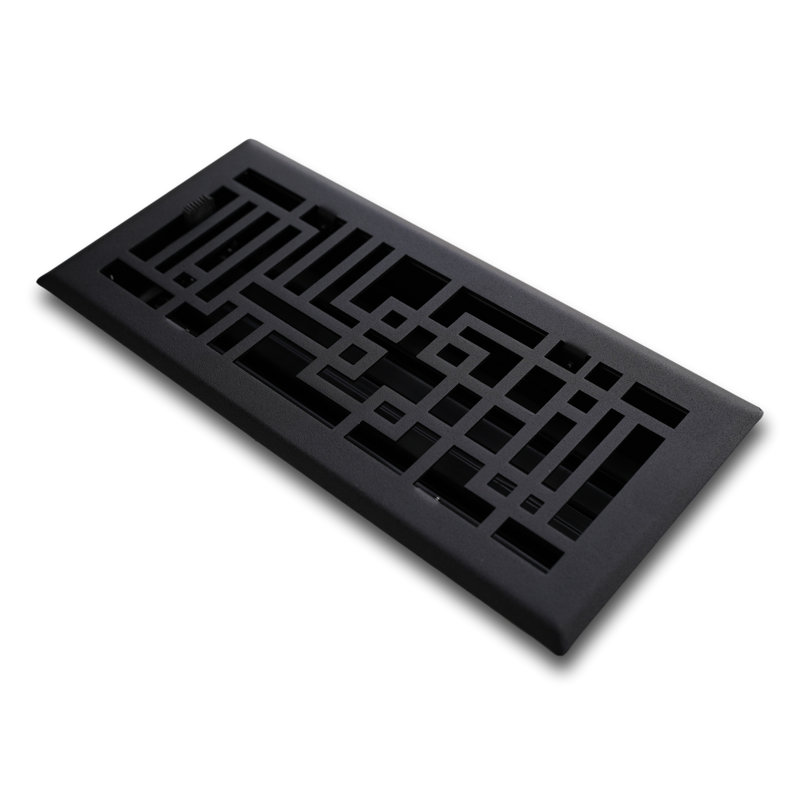Madelyn Carter - Housse de ventilation Art Deco avec registre de plancher et de mur Capitman, Noir