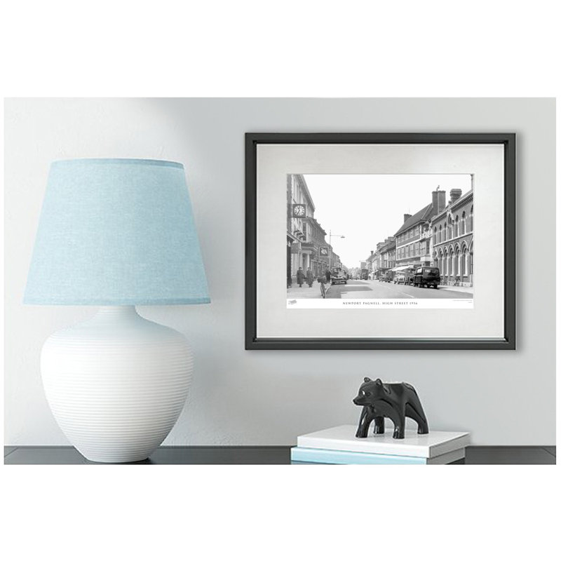 Newport Pagnell, High Street 1956 by Francis Frith - Single Picture Frame Print, 45cm H x 60cm W x 2.3cm D
