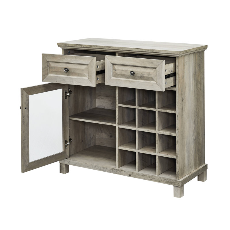 Antonise 31.5'' Bar Cabinet, Gray Wash