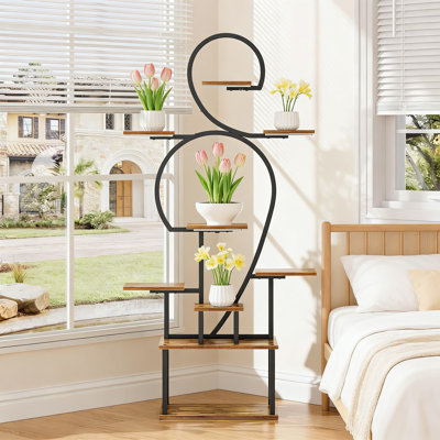 9-Tier Plant Stand With Grow Lights For Indoor Plants, 64-Inch Tall Multi-Tiered Plant Shelf With Adjustable Full Spectrum Lighting, Timer, And Space-Saving Corner Design