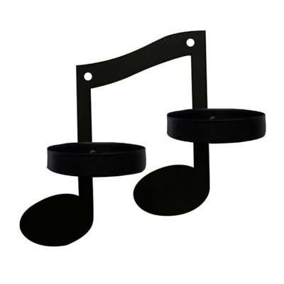 Appliques murales décoratives à bougie avec porte-bougies en métal avec plateau pliable pour les amateurs de musique, salle de musique