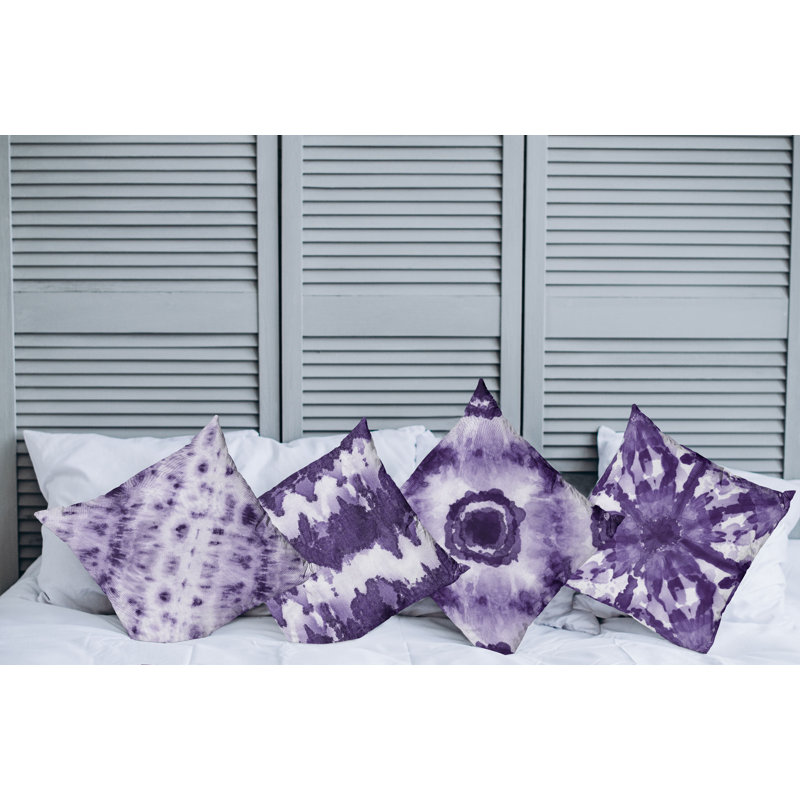Housse de coussin Montezuma, 12 po x 12 po, Bleu / violet