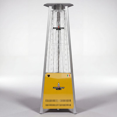 Chauffe-terrasse Lava Heat Italia - jaune zinc ZAL, propane liquide RAL 1018