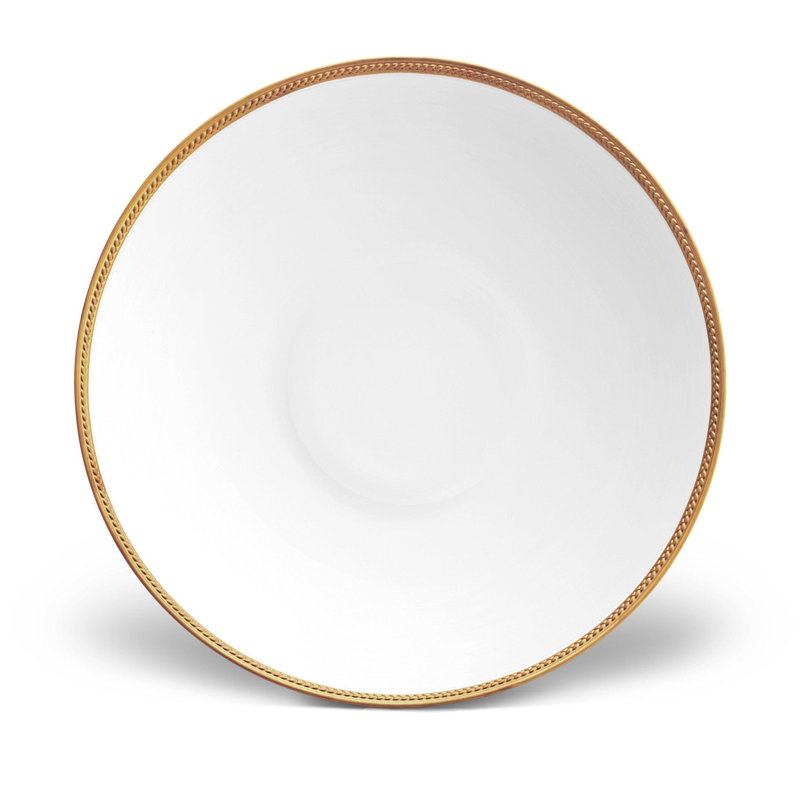 Soie Tressée Coupe Bowl, White/Gold
