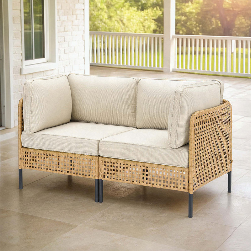 Causeuse modulaire en osier Boho