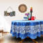 Nappe ronde en coton imprimé floral-781125623