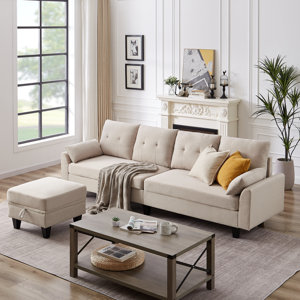 Linnzi 101'' Upholstered Sectional Sofa With Chaise