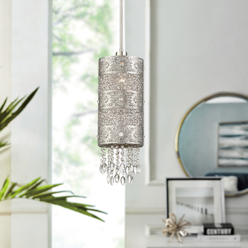 Luminaire suspendu cylindrique simple à 1 lumière Priester