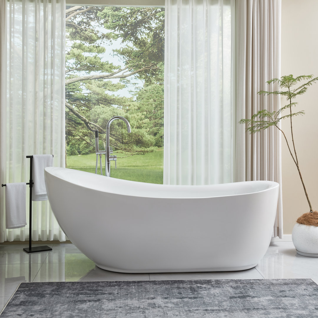 71" x 35" Freestanding Soaking Bathtub Vanity Art