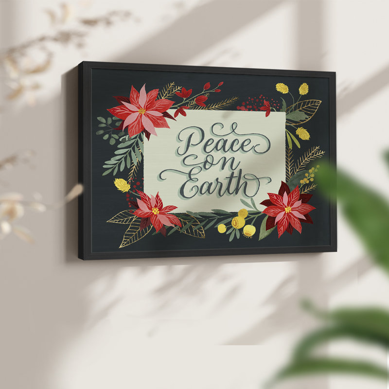 Bright Christmas Night II - Reproduction encadrée - Restickable, H 11 po x l 14 po, Noir