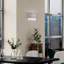 2 Light Brushed Nickel ADA Sconce With Hand Crafted Urban Grey And White Fabric Hardback Shades