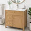 Meuble-lavabo de salle de bain cannelé 30 po avec lavabo-133993223