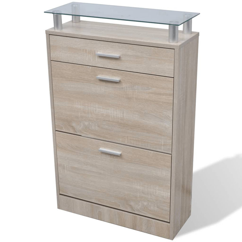 Flip Down Shoe Storage, Oak