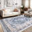 Medallion Non Slip Washable Area Rug(Blue)-1738804084