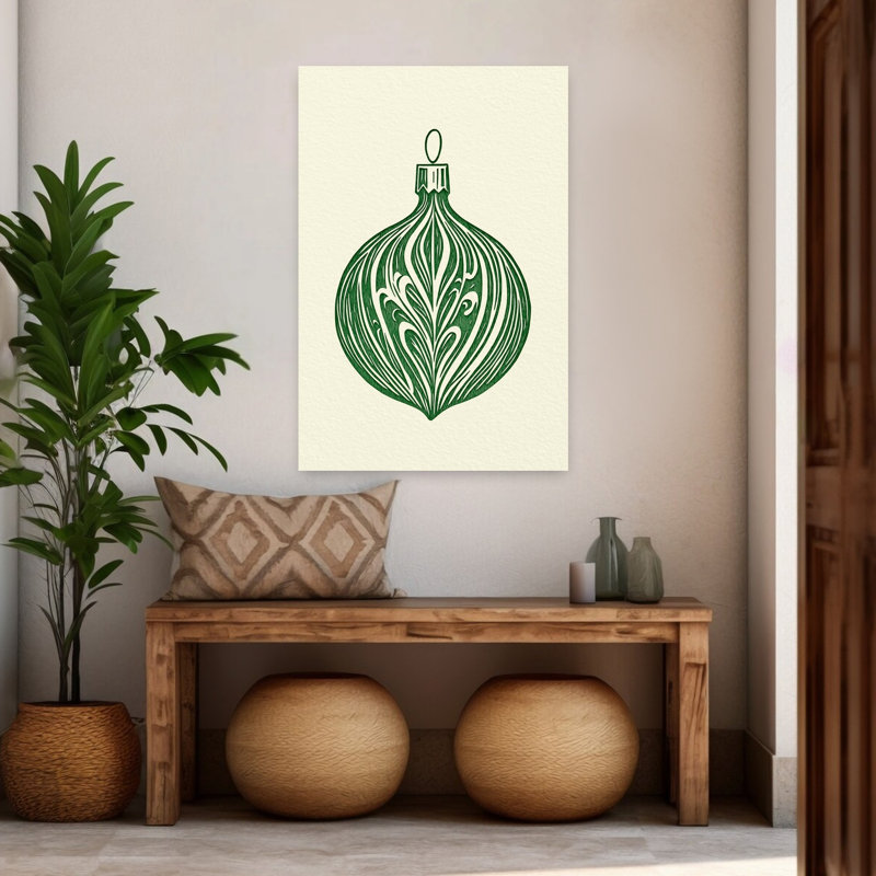 «Woodcut Bauble», reproduction d'art abstrait contemporain, 48" H x 32" W