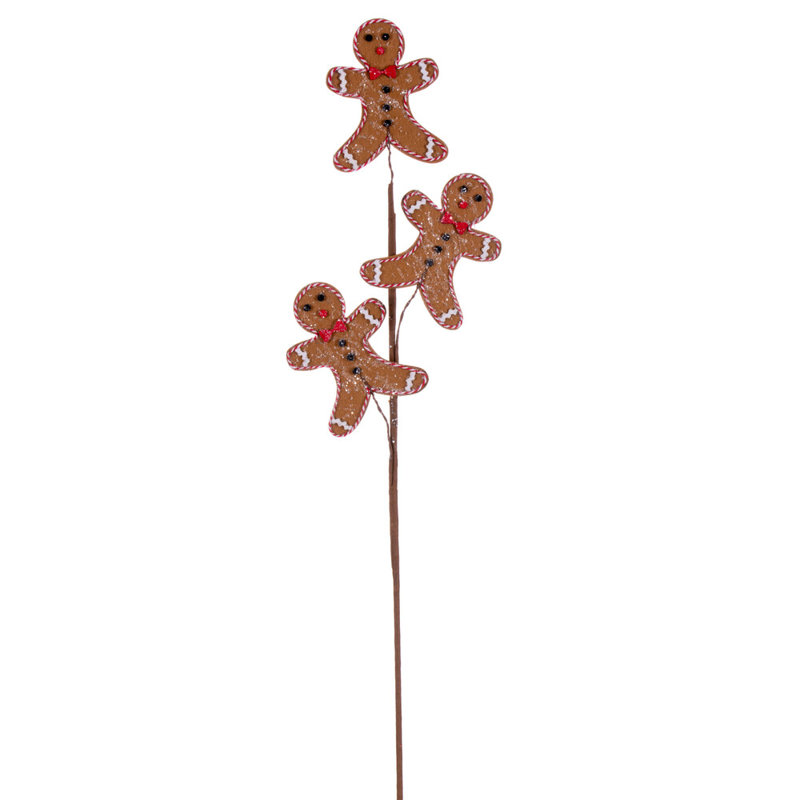 28" Gingerbread Man Spray, 6 per bag.