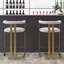 Tabouret de bar à hauteur de comptoir moderne avec dossier, chaise rembourrée-621969862
