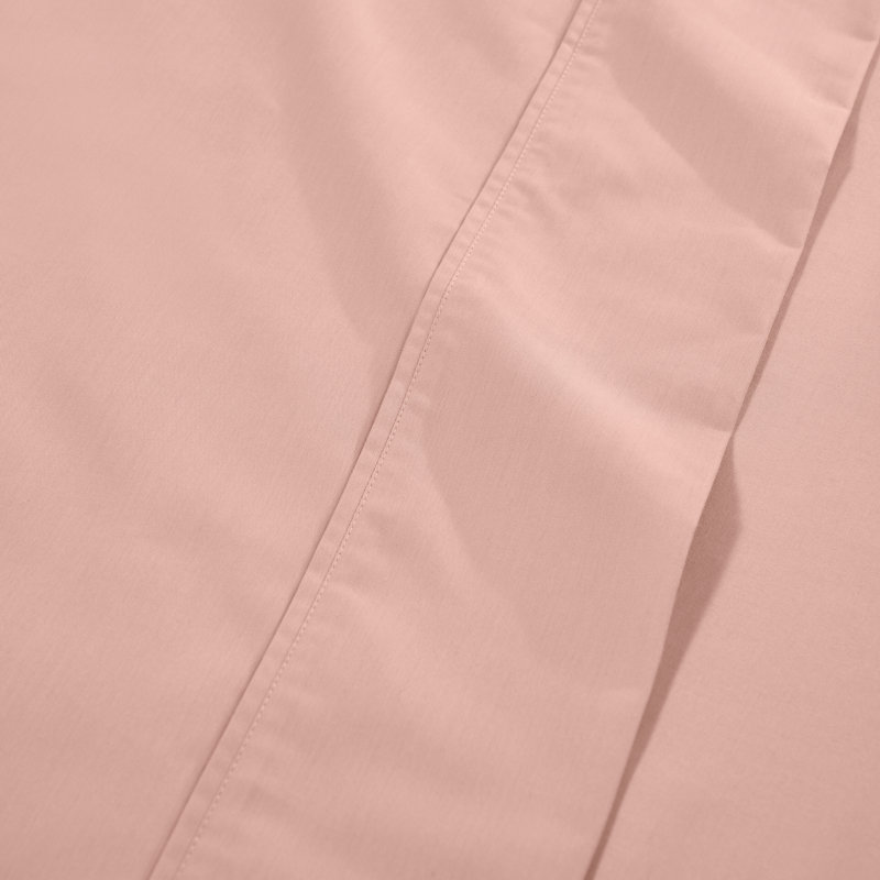 Superior 1000 Thread Count Solid Deep Pocket Cotton Blend Bed Sheet Set, Queen Sheet 4Pc Set, Blush