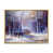 Toile avec cadre flottant or