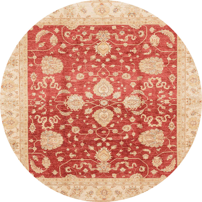 Tapis abstrait moderne 3859, Rond 5 pi
