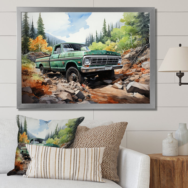 Camionnette Offroad Adventures III - impression, H 12 po x l 20 po x P 1 po, Cadre simple argenté