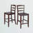 Bacourt Walnut 3-Piece Drop Leaf Solid Wood Dining Set, 33.8'' H X 39.78'' W X 33.87'' D