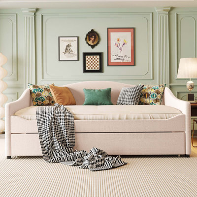 Teddy Fleece Daybed with Trundle