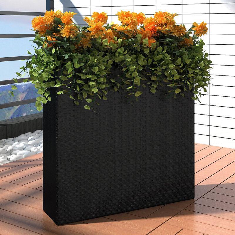 Federalsburg Planter Box, 76cm H x 79cm W x 22cm D, Brown