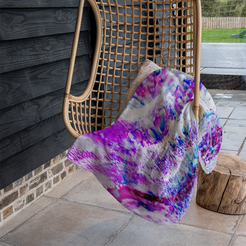 Polak Quilted Throw Blanket, Pink