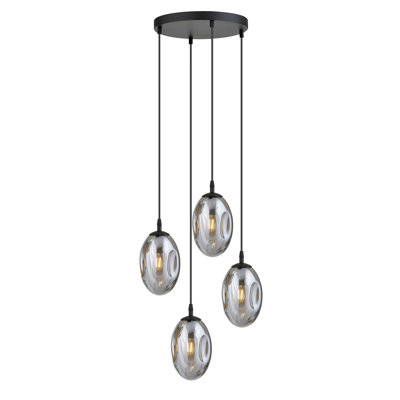 Amanjot 4 - Light Black Cluster Pendant